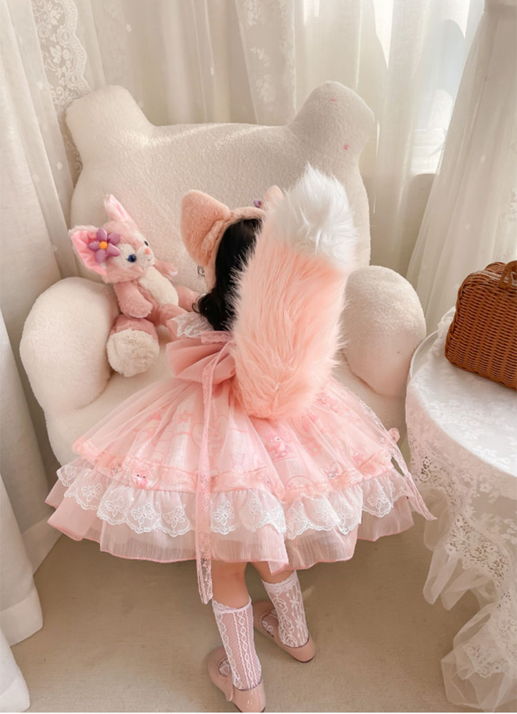 琳娜贝尔衣服 玲娜贝儿衣服儿童裙子洛丽塔女宝宝洋气连衣裙公主裙夏