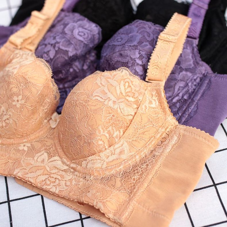 五排扣文胸内衣女聚拢五排扣调整型矫正下垂上托收副乳薄款无海绵美容