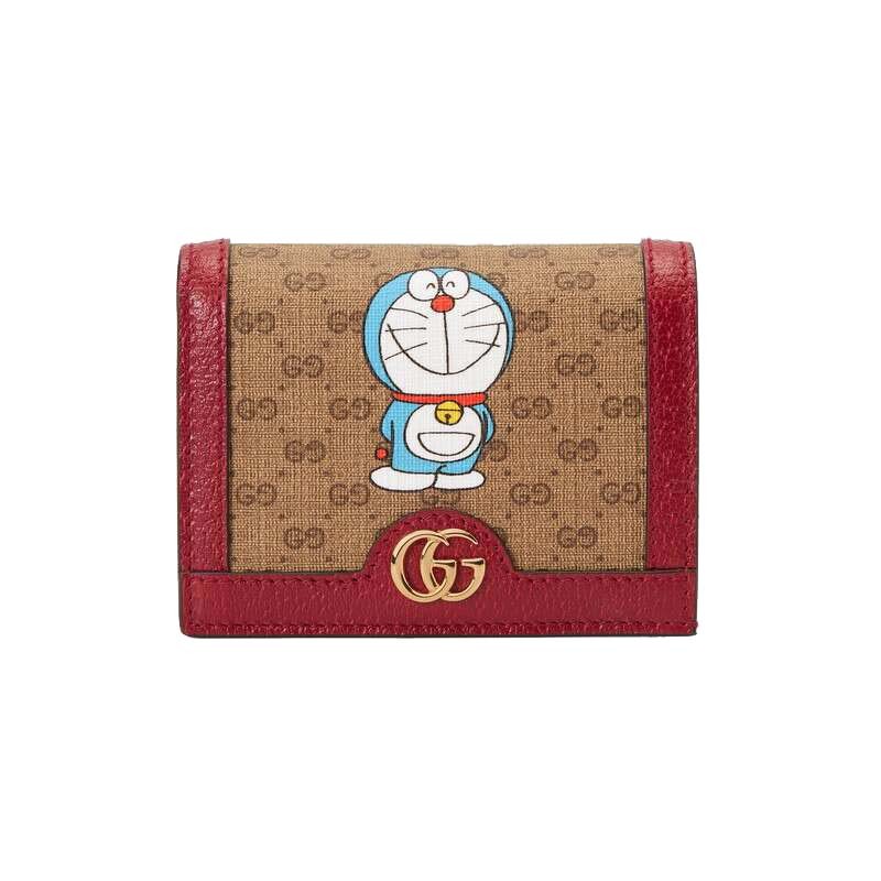 gucci古驰2021新春新款哆啦a梦系列卡包卡夹647788 2twag 8580预售