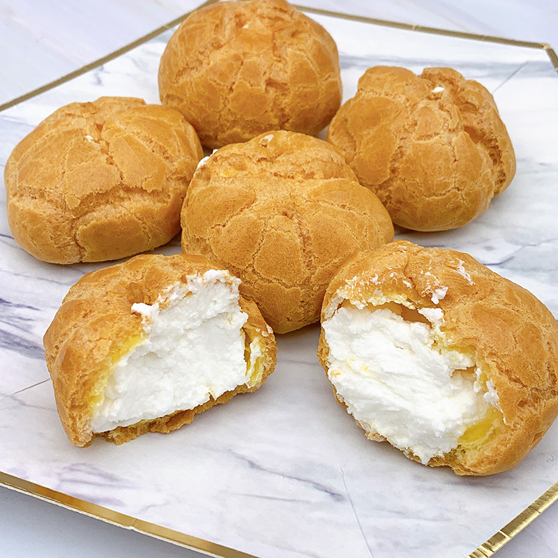 麦锐俐爆浆泡芙蛋糕奶油夹心牛奶味乳酸菌味网红点心糕点早餐零食a4