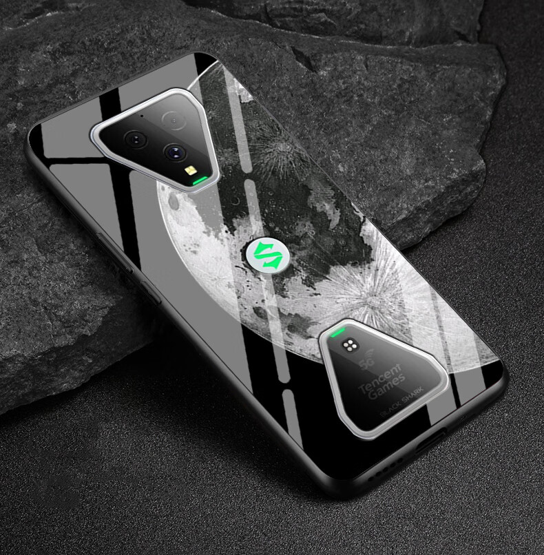 nbiub适用于小米黑鲨4s手机壳黑鲨4pro玻璃保护套创意个性黑鲨游戏