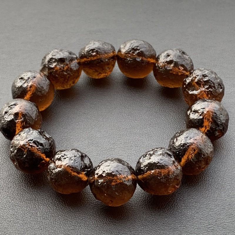 美国亚利桑那天狼星陨石手链手串捷克陨石玻璃陨石挂坠吊坠1011mm