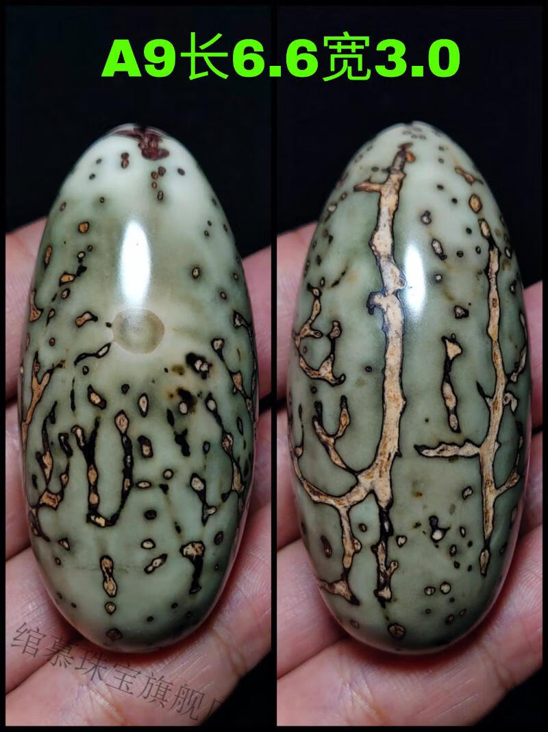 绾慕 菩提果千眼菩提大果一物一图绿果白果眼果净果手磨手把件文玩