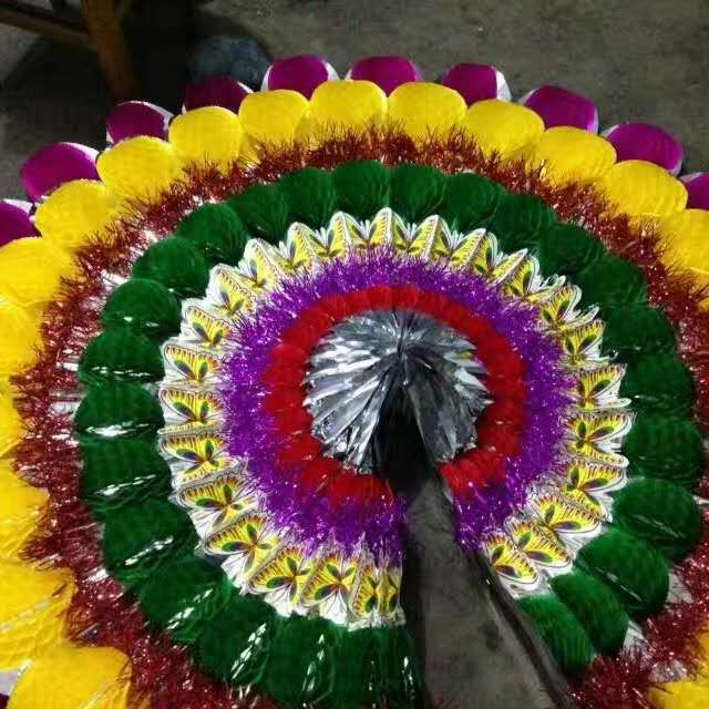 花圈殡葬大全 殡葬祭祀用品大全2米双层亮五彩球花圈 全球花圈面