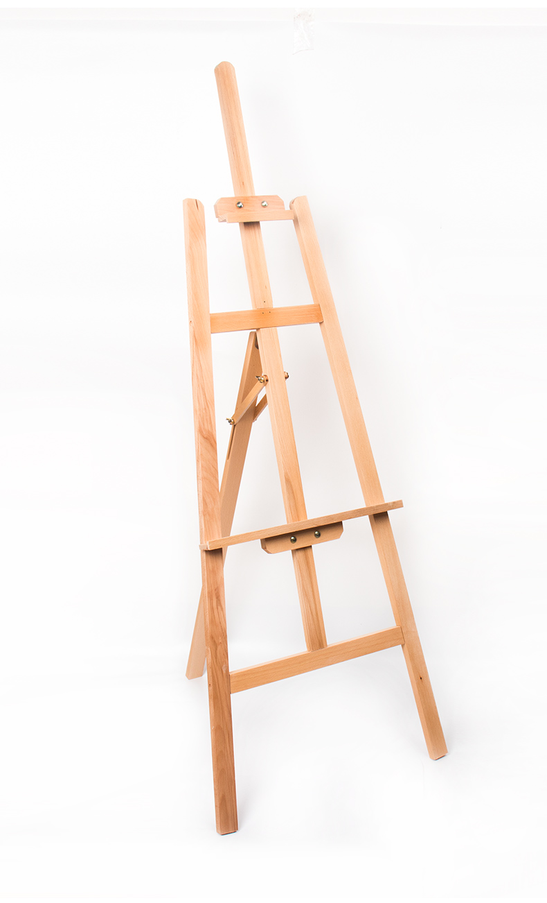 45米松木画架 实木素描展示架画板架素描画架子支架式原木色榉木 成人