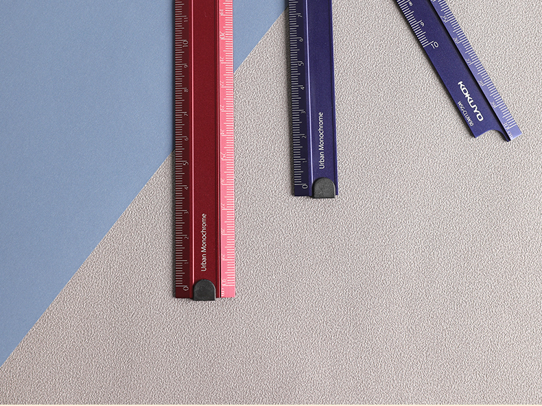 日本kokuyo国誉折叠尺15厘米30cm金属铝尺子测量小学生格尺直尺文具