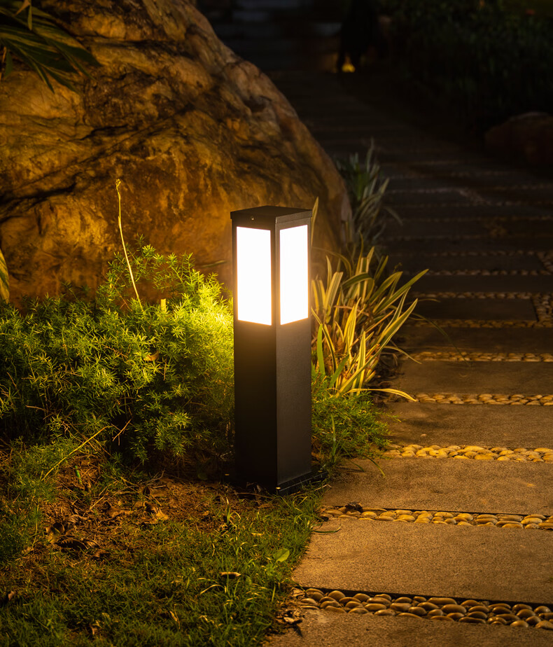 宏迪莱 太阳能草坪灯户外防水庭院灯简约现代别墅接电两用草地灯 方