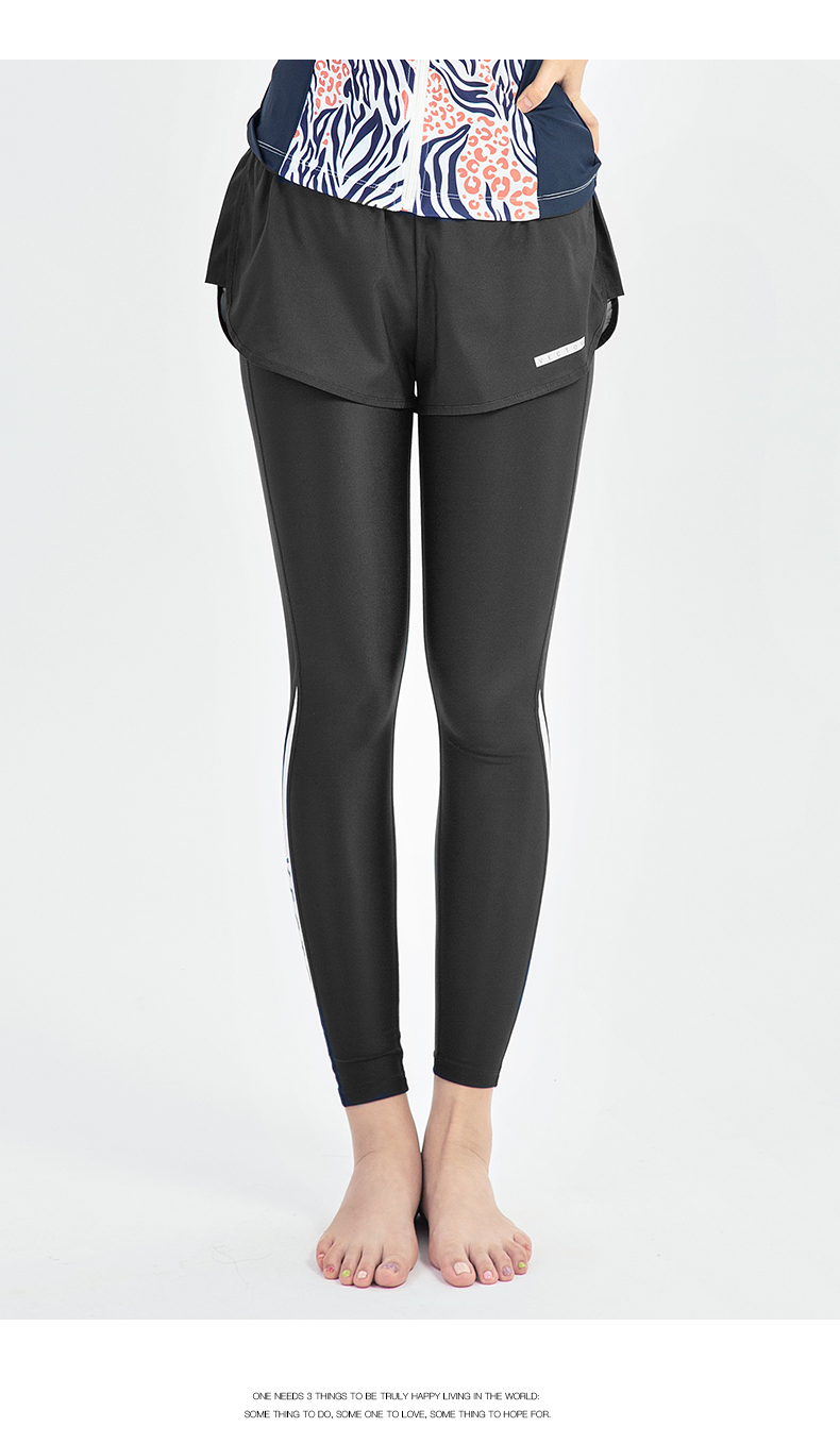 vector潜水裤女款防尴尬保守平角泳裤可下水速干显瘦纯色运动短裤粉色