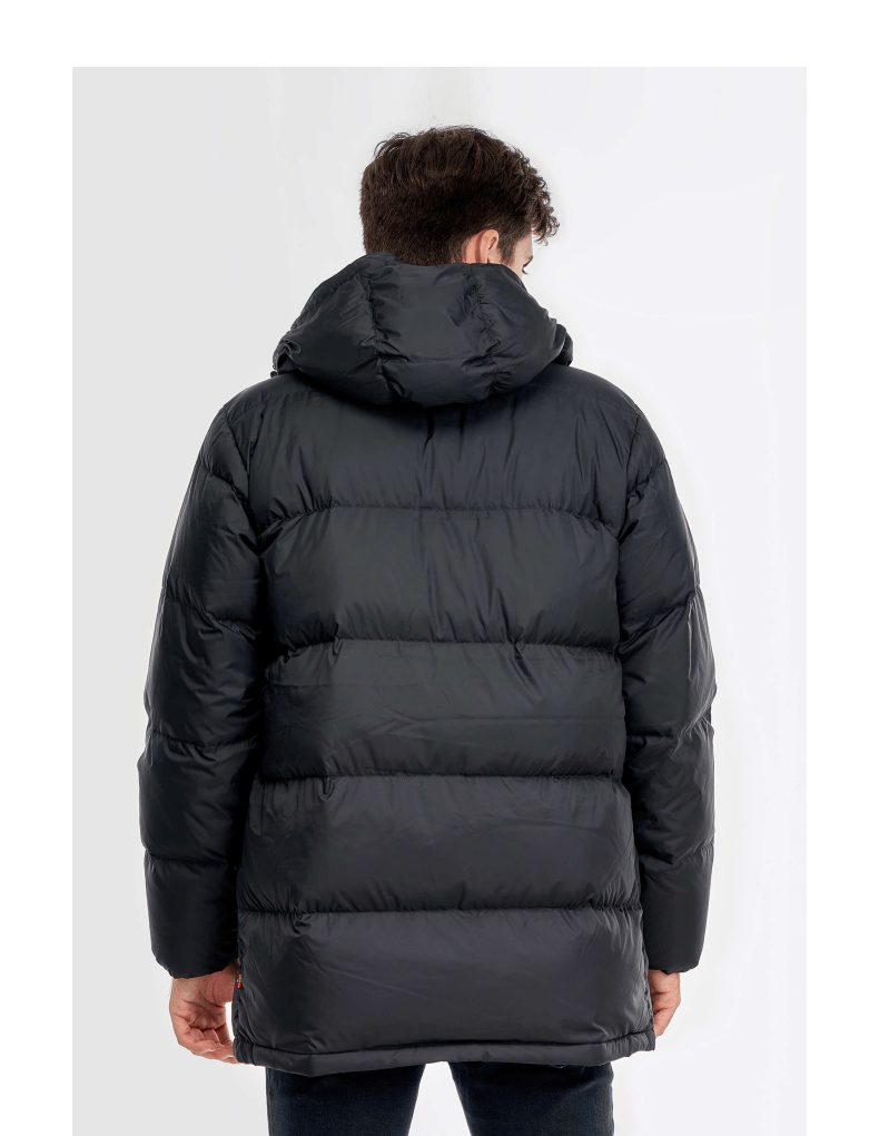 levis 李维斯男士黑色中长款宽松日常休闲连帽羽绒服外套 a0949-0000