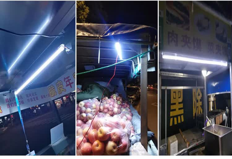12v伏l硬灯条夜市摆地摊灯48v60v三轮电瓶餐车节能照明灯管12v乳罩