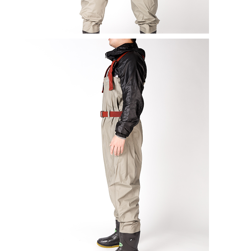 名古川日本prox涉水裤路亚裤钓鱼男飞蝇钓半身下水服透气连体捕鱼裤