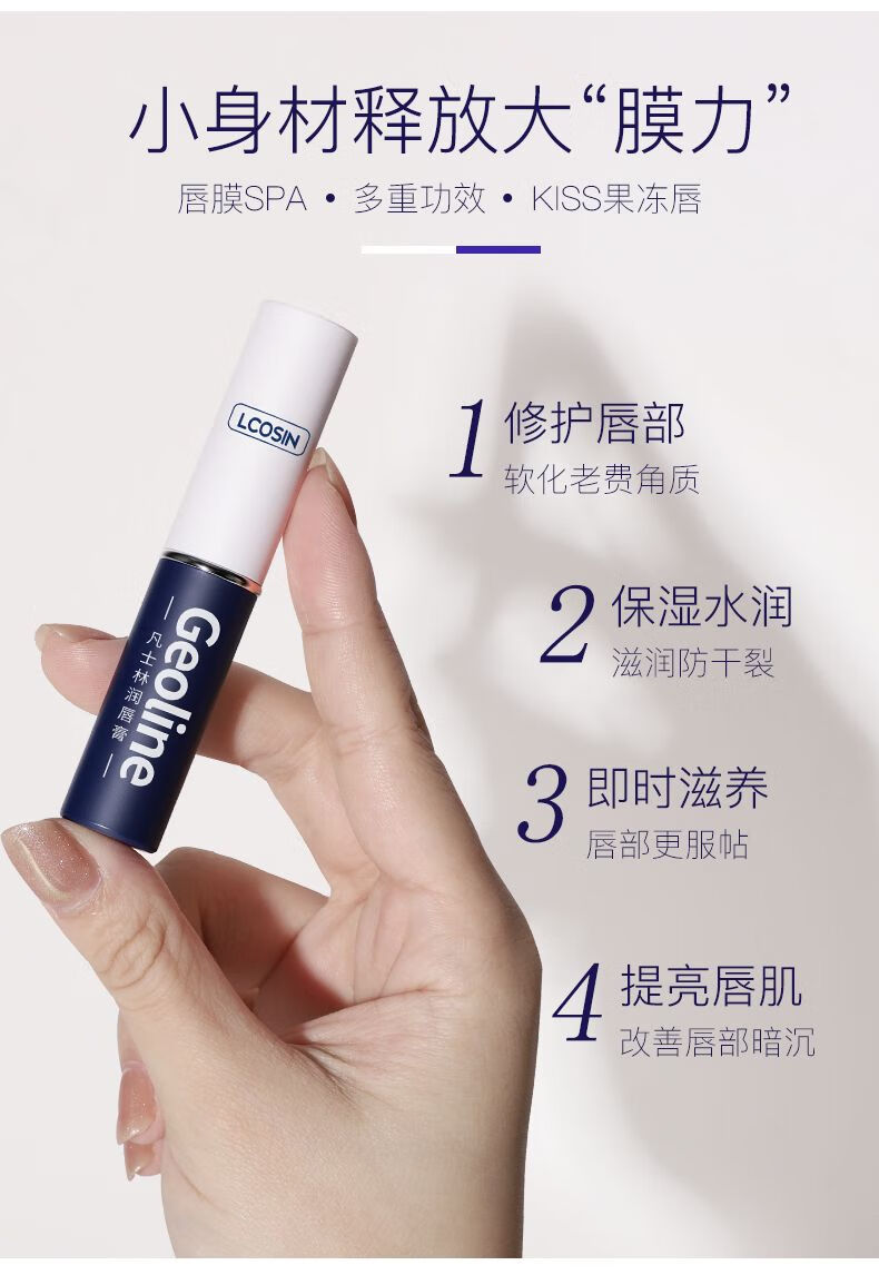 润唇膏女保湿滋润去死皮淡化唇纹学生儿童专用隆力奇(longrich) 1.