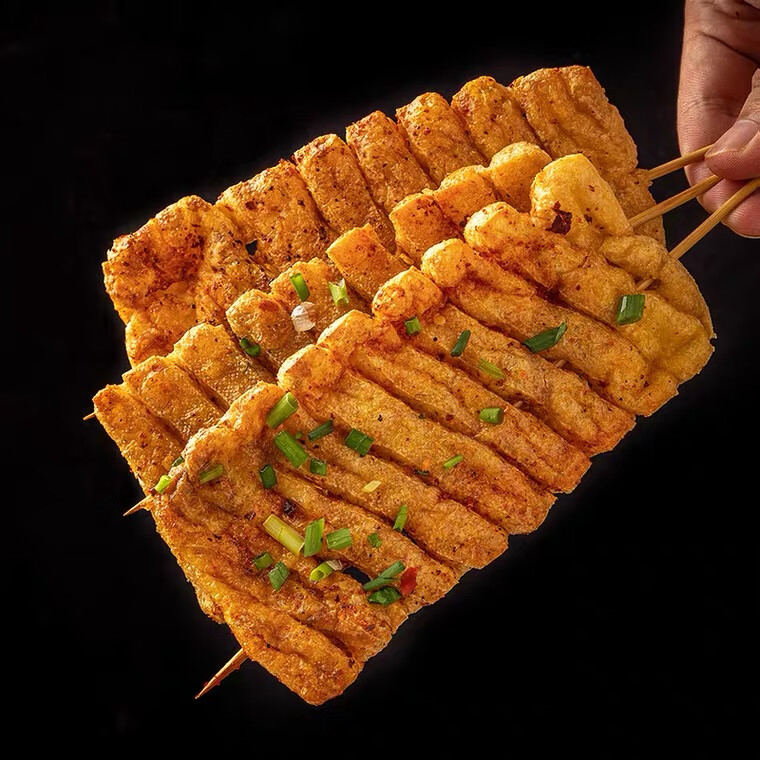 豆排100串新鲜冷冻水煮豆腐干泡串麻辣烫火锅豆腐串兰花串关东煮 尝鲜