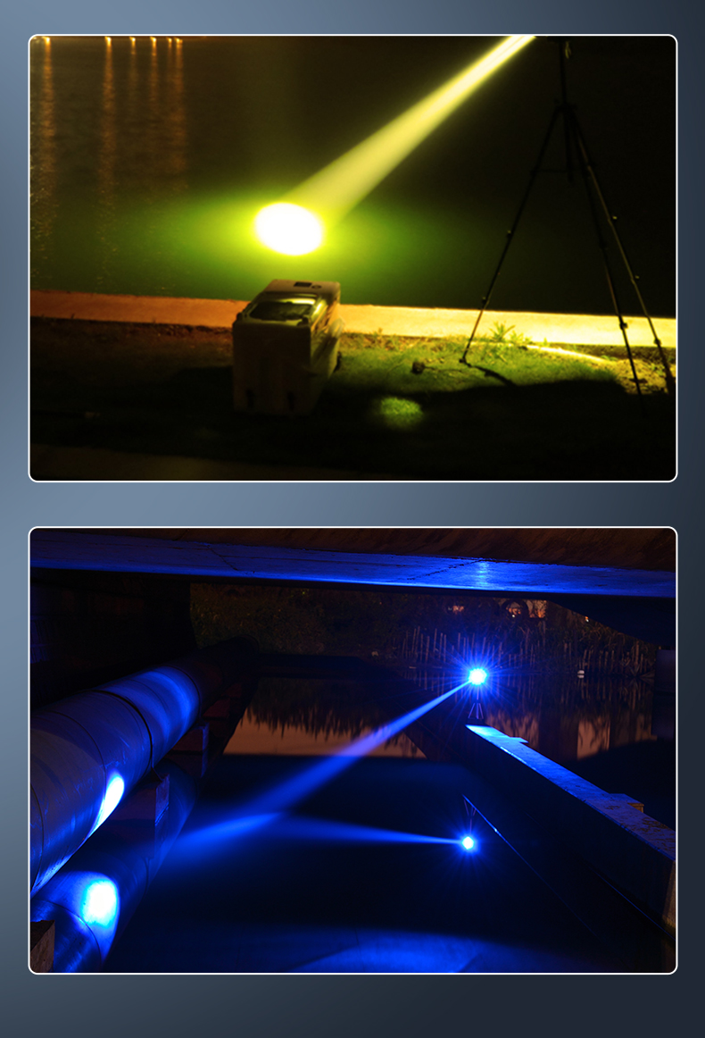 天·元邓刚精选化氏一味夜钓灯沃尔森夜钓灯钓鱼专用激光炮蓝光钓灯