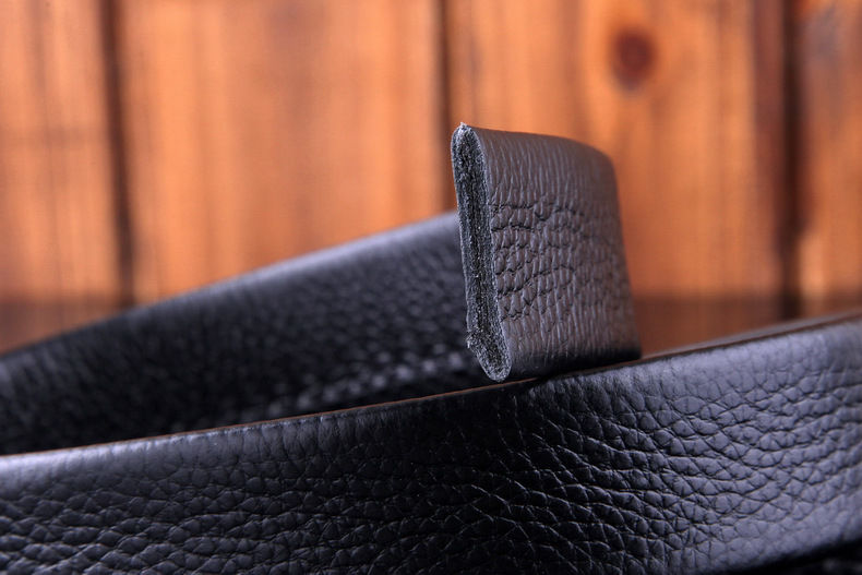 沙驰(satchi)无头皮带男自动扣 真皮条头层牛皮无扣腰带身不带头裤带