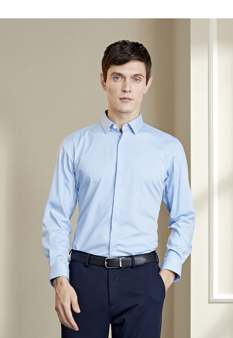 雅戈尔衬衫男男士长袖衬衫纯色衬衫男修身商务休闲暗紫glpm120056jfy