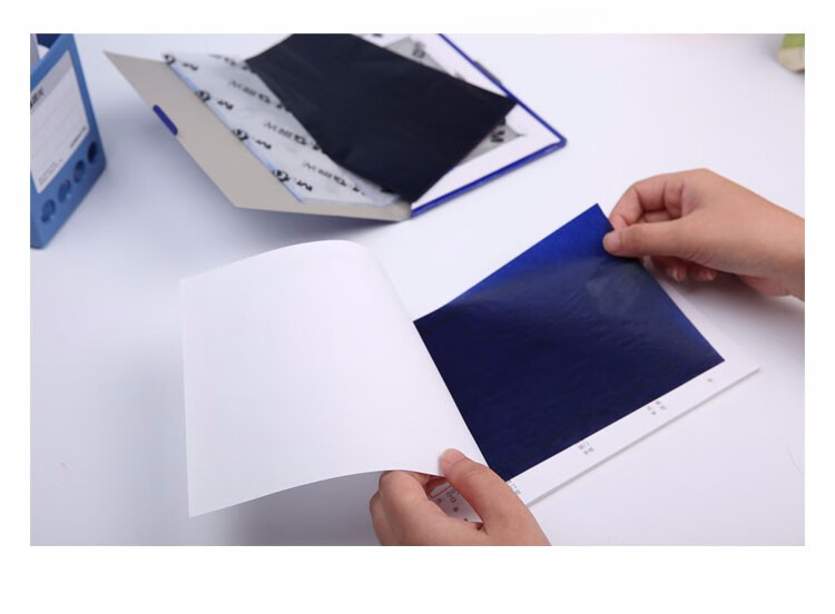 复写纸印蓝纸双面 复印纸办公蓝印纸财务用纸 32k(5本装/500张)c608