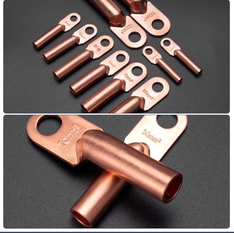 dt铜鼻子b级16255070150240平方铜接线端子电缆头紫铜线耳dt10