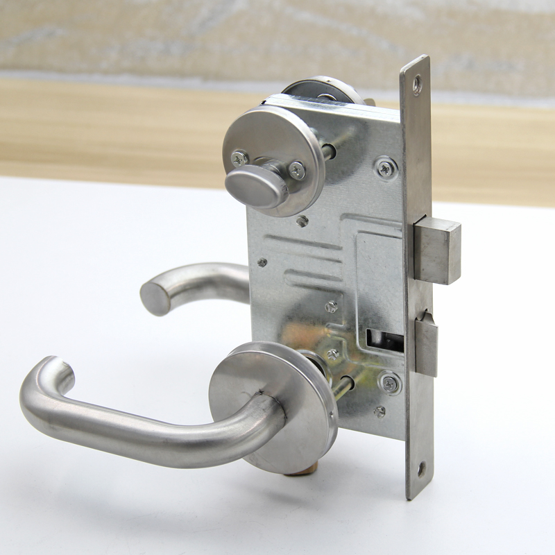 定制304不锈钢防火门锁消防门锁全套消防通道锁锁体过道锁把手通用型