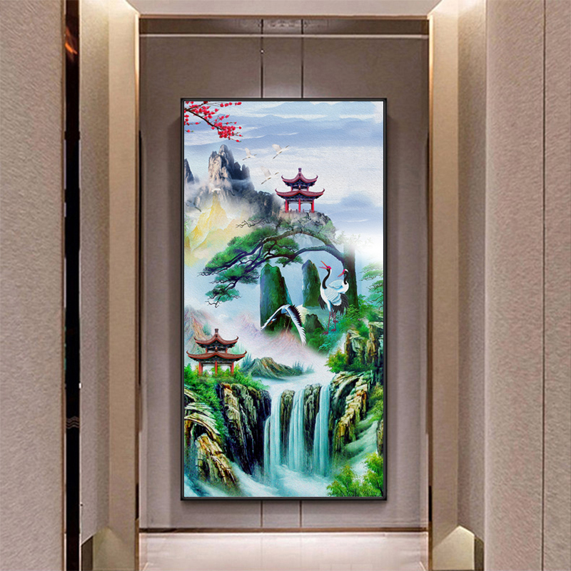 装饰画走廊过道挂画客厅壁画沙发背景墙大气玄关画风景画 海纳百川 70