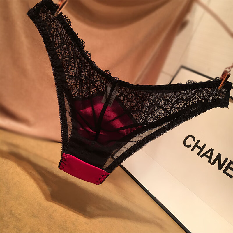 欧美迷离诱惑情趣丁字裤t裤 性感蕾丝女士内裤舒适丝滑绸缎内裤女