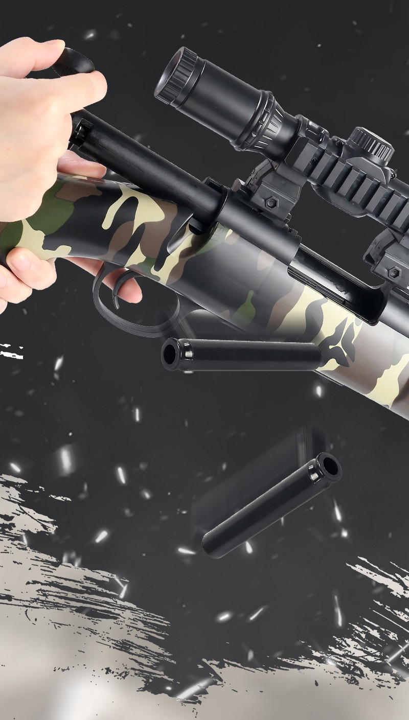 【精选新品现货】捷鹰m24儿童拉栓抛壳软弹枪阻击尼龙成人软蛋模型