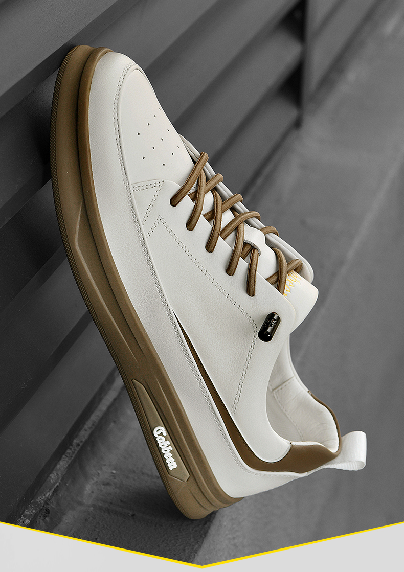 cabbeen卡宾男鞋休闲皮鞋男时尚百搭板鞋男复古运动夏季鞋子男2022年