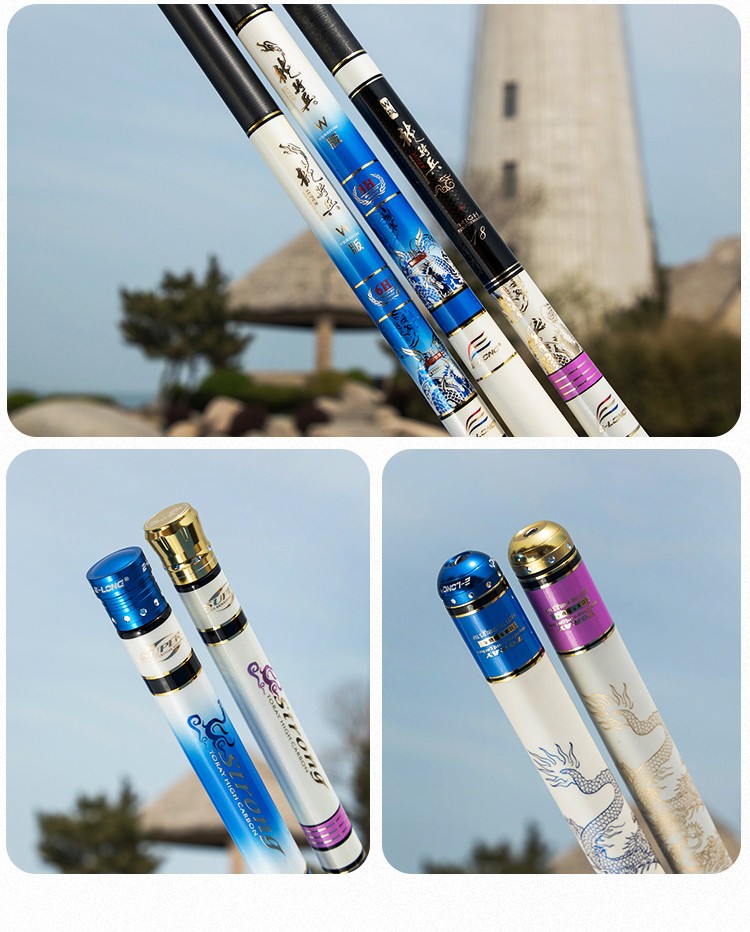 香港怡隆鱼竿手竿台钓竿6h8h龙骑兵碳素超轻超硬19