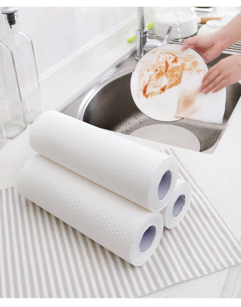 厨房一次性懒人抹布加大加厚百洁布吸水清洁洗碗布不沾油厨房专用 1卷