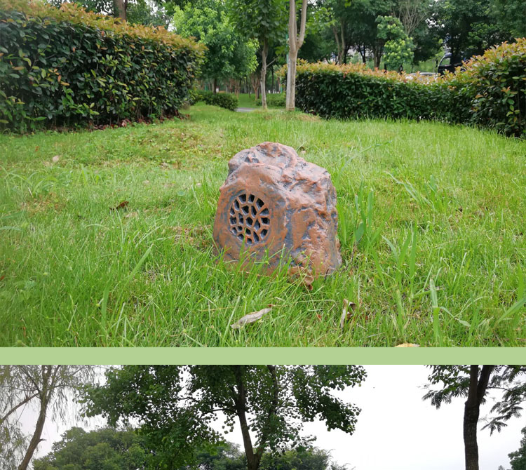 樹脂園林草坪音箱小區公園庭院廣場石頭草地音響 戶外防水喇叭定製 酒