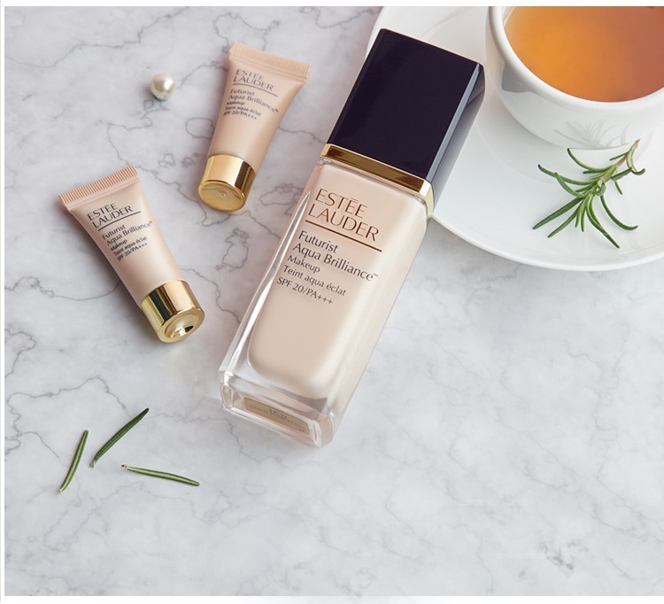 【官方直销】雅诗兰黛新版沁水持久粉底液干皮救星白金养肤粉底液试用