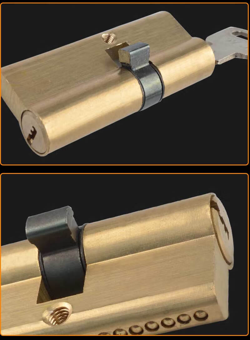 ab锁芯锁大门双开门通用型全套纯铜老式防盗门锁芯其他型号联系55mm