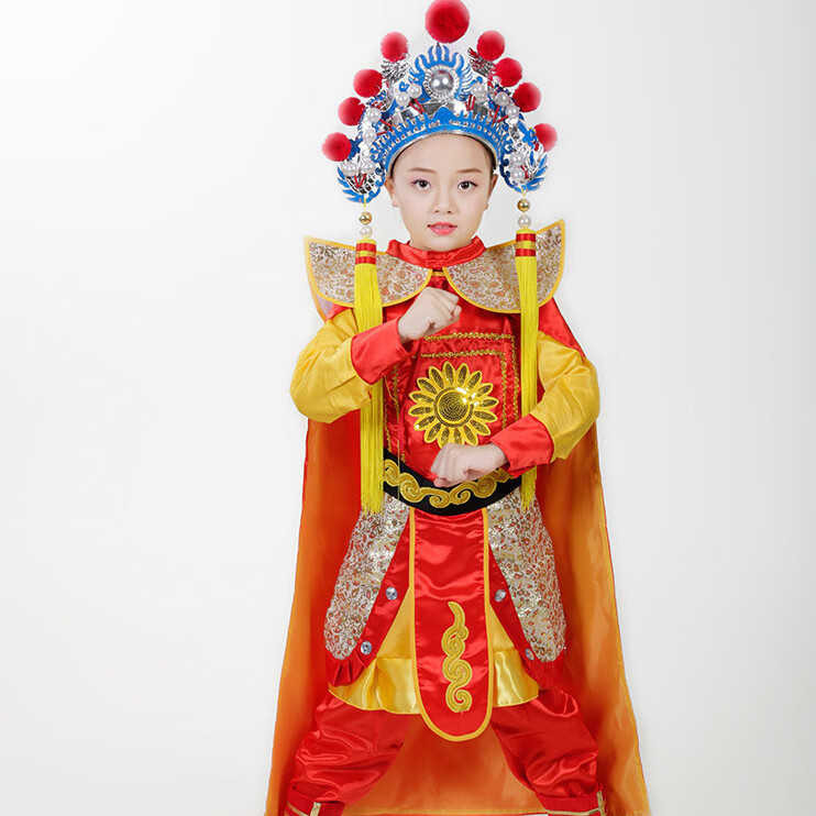 川剧变脸道具儿童国粹变脸演出服京剧戏曲花木兰表演服装幼儿园说唱
