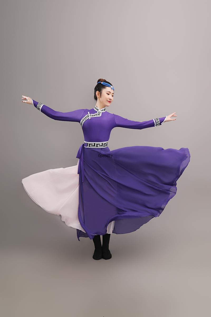 opeodly民族舞蒙古族服装女装舞蹈衣服演出服蒙古少数民族夏现代民族