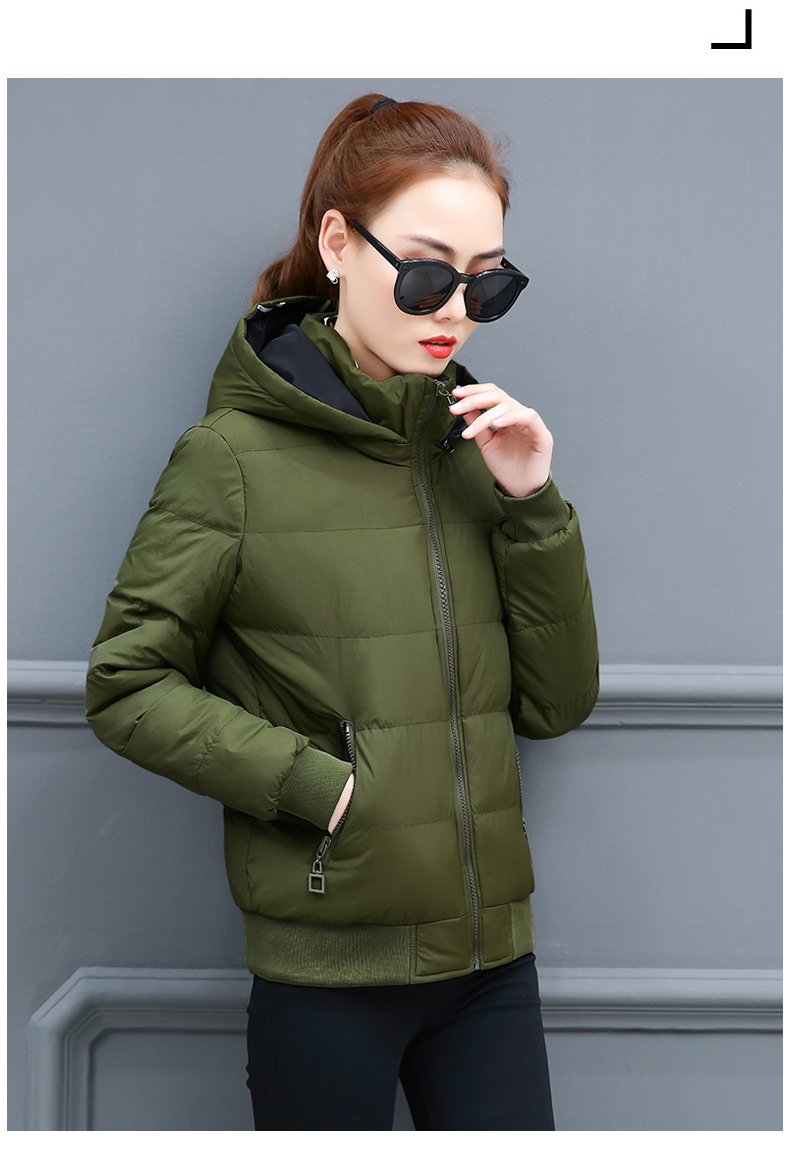 樱姿优短款棉衣女小外套连帽冬装2019冬季新款棉袄韩版双面面穿反季