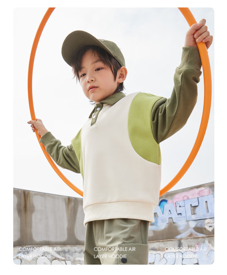 Jeanswest Kids Spring Autumn 2025 Boys Sweatshirt Two-Piece Set Girls Fashionable Sportswear for Older Children 4