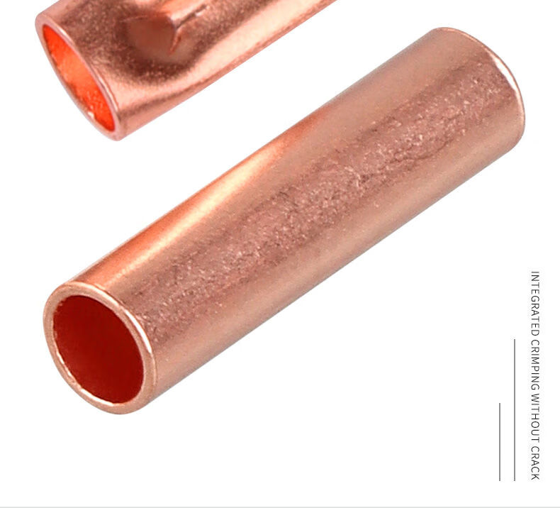 紫铜gt冷压接线端子连接管电线接头压接端子小铜管铜鼻子对接套装 250