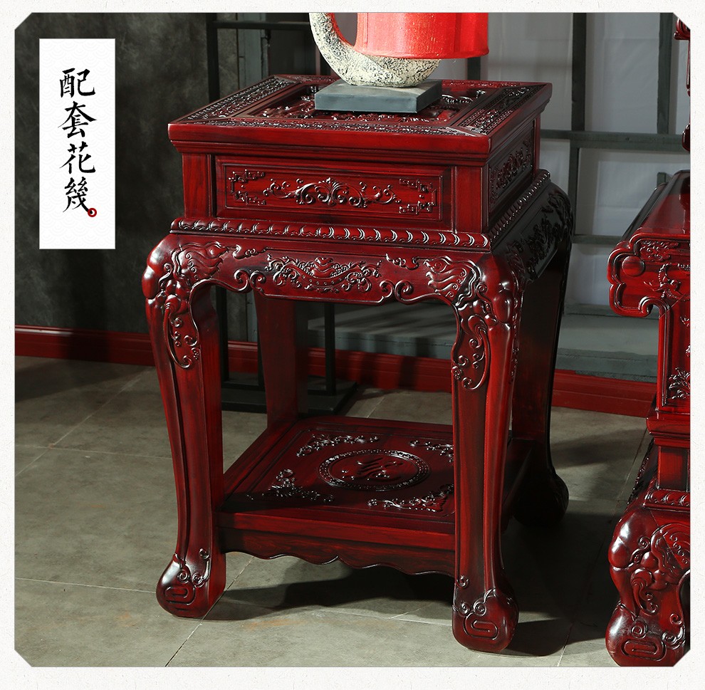 黑铁木豆)沙发 实木沙发现代新中式实木沙发古典客厅组合家具 三人位