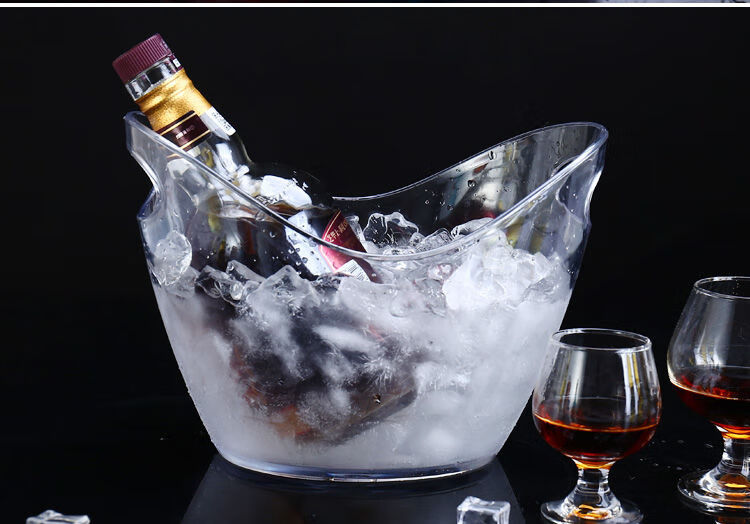 冰桶塑料透明元宝亚克力香槟桶啤酒大冰酒桶冰粒桶酒吧ktv商用小号冰