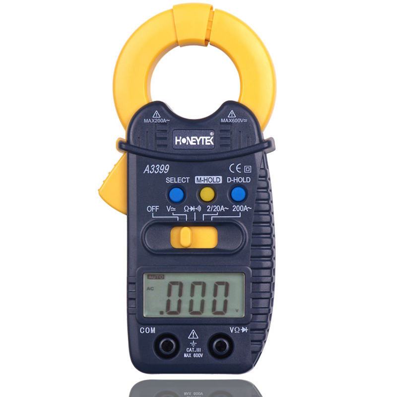 山创a3399钳形掌中宝袖珍式钳形数字电流表测电流电压电阻二极管自动