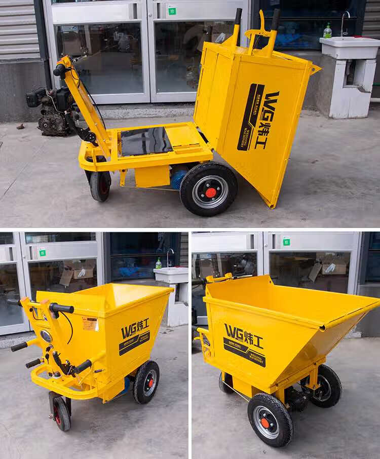 电动手推车搬运车神器工地小推车平板车农用小型三轮车拉货载重王