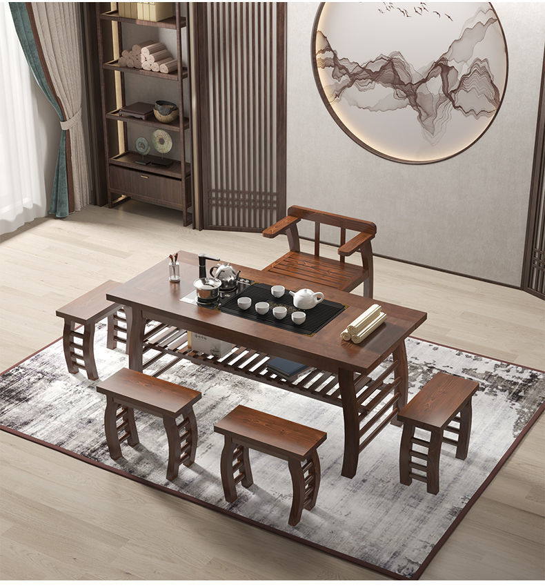 茶桌椅家用功夫茶台套装小型茶桌客厅自动茶几阳台禅意 1.