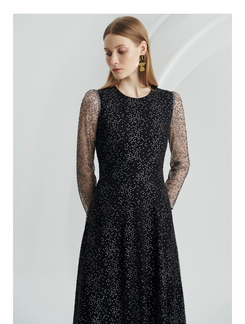 【16号0点开抢】ports宝姿女装2020秋冬新品长袖长连衣裙ll9d096llo