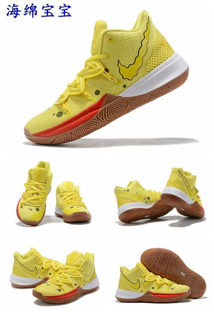 欧文5代篮球鞋黑白男女实战气垫欧文耐磨篮球鞋欧文6纯原 派大星涂鸦