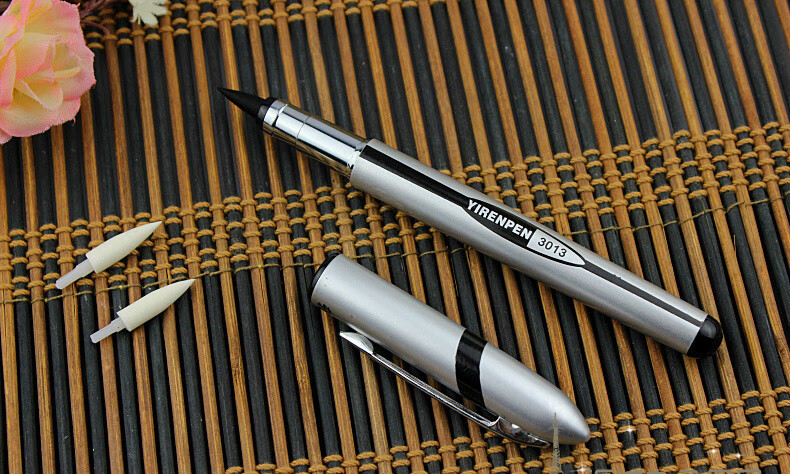 海绵头软笔书法钢笔式吸水软笔小楷毛笔海绵头 加墨毛笔 送笔头秀丽笔