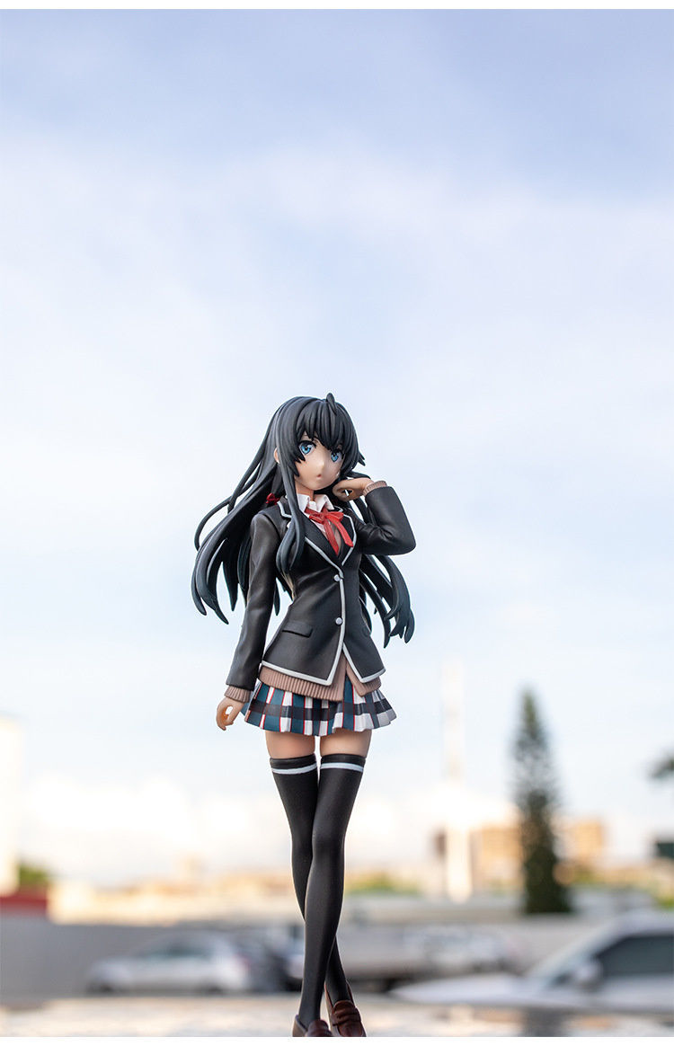 校服雪之下雪乃猫耳 动漫二次元美少女摆件 校服 雪乃22cm【图片 价格