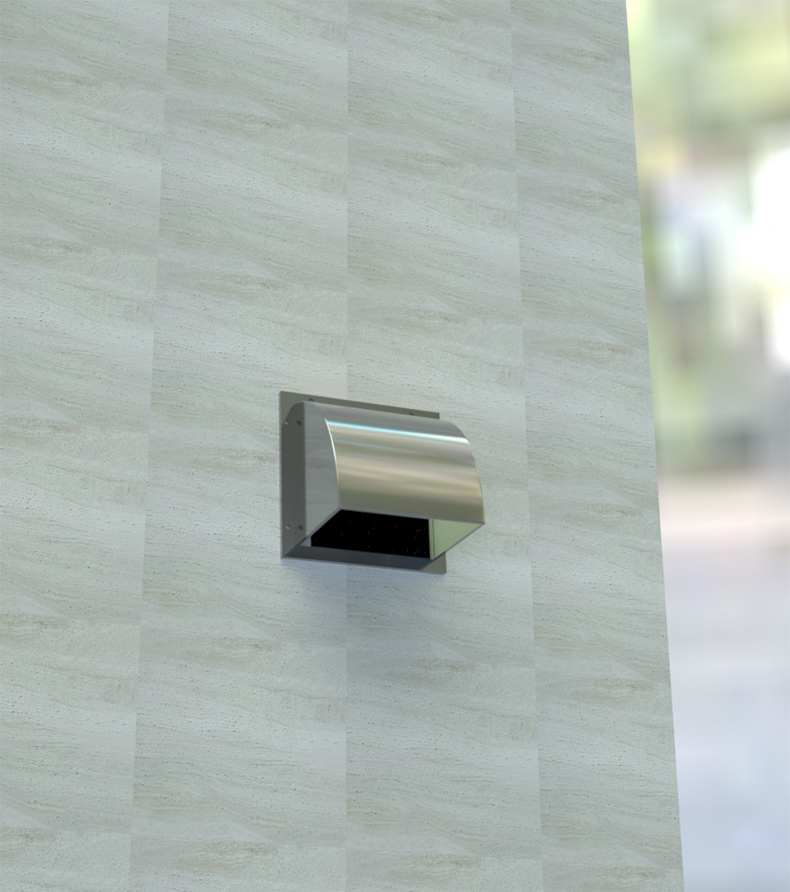 honguan厨房不锈钢风帽排烟罩油烟机外墙方形出风口档风防雨罩通风口8