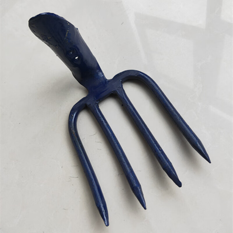 实心九齿叉全钢翻地加粗钢筋粪叉子农用石子叉九股叉草叉钢叉铁叉 九