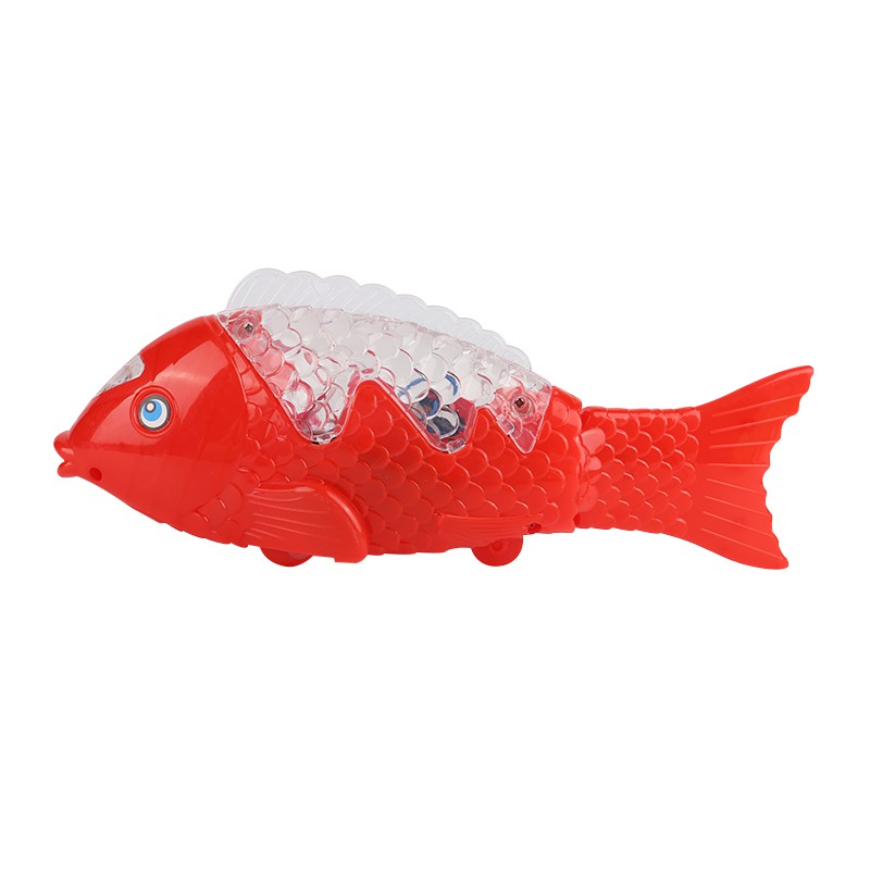 电动鱼儿童小玩具摇摆鱼仿真动物鱼带投影发光会跑夜市地摊小礼物摇摆