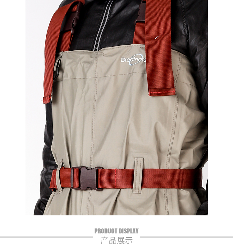 名古川日本prox涉水裤路亚裤钓鱼男飞蝇钓半身下水服透气连体捕鱼裤